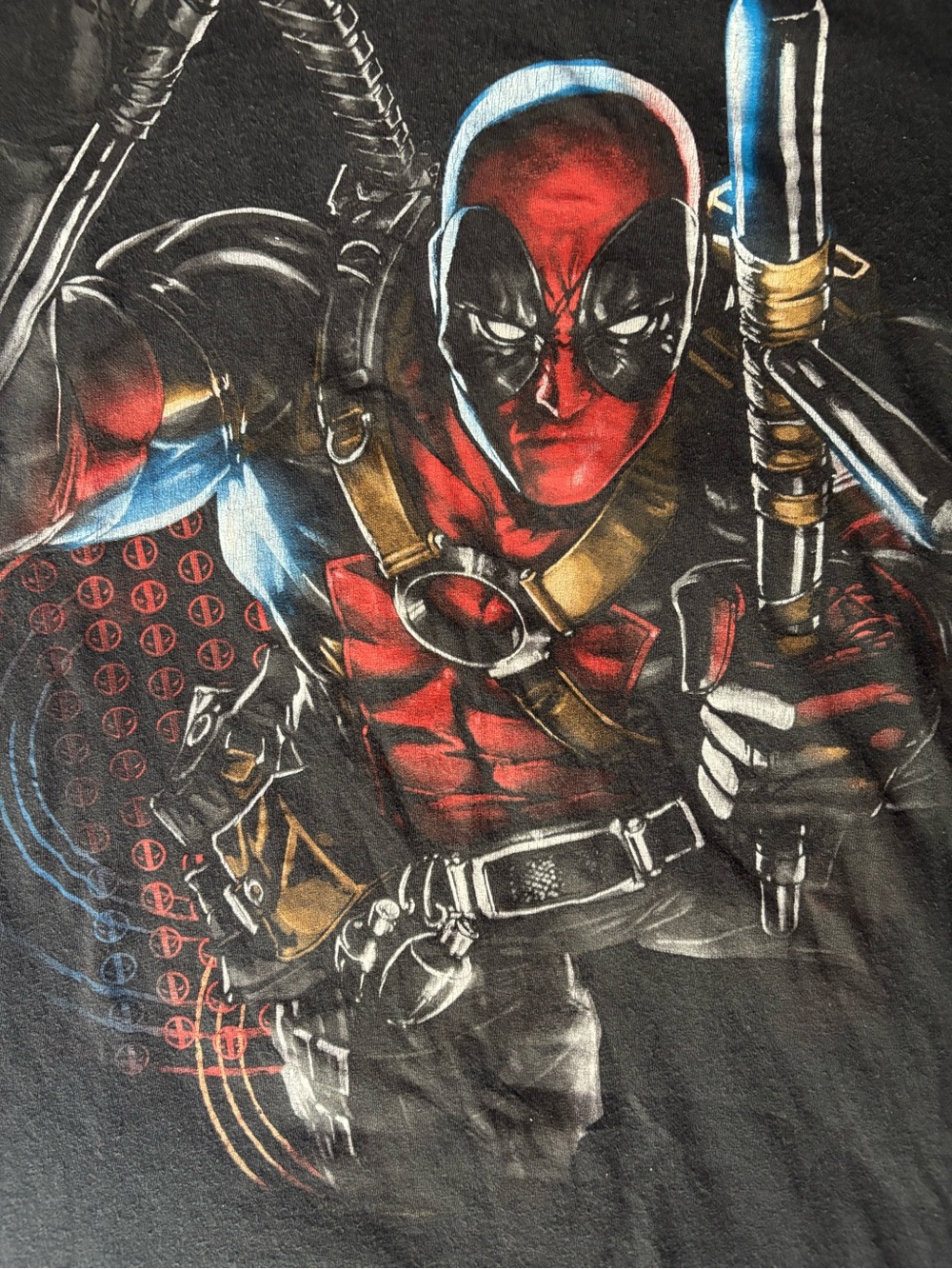 Marvel Deadpool Short Sleeve Tee in Black and Red